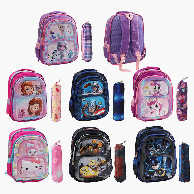 Рюкзак C 72862 (120) розмір: 28х12х37 см, 2 відділення, 2 кишені, на блискавці, пластикові вставки, пенал, в пакеті, ВИДАЄТЬСЯ МІКС ВИДІВ