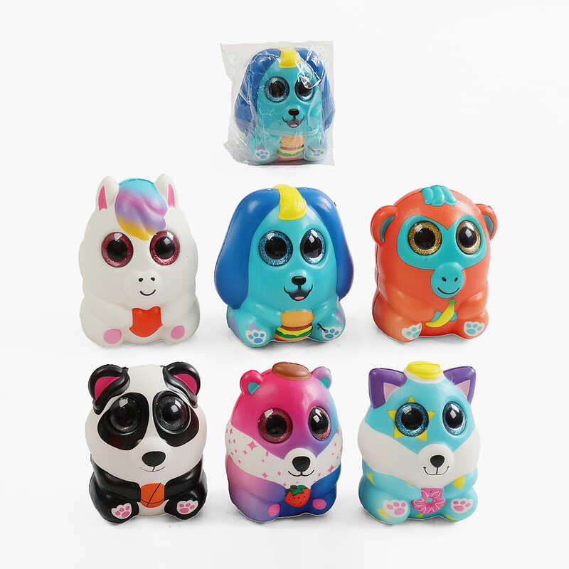 Антистрес-сквіш C 68894 (300) ЦІНА ЗА 1 ШТУКУ, ароматизований, пластикові очі, в пакеті, ВИДАЄТЬСЯ МІКС ВИДІВ