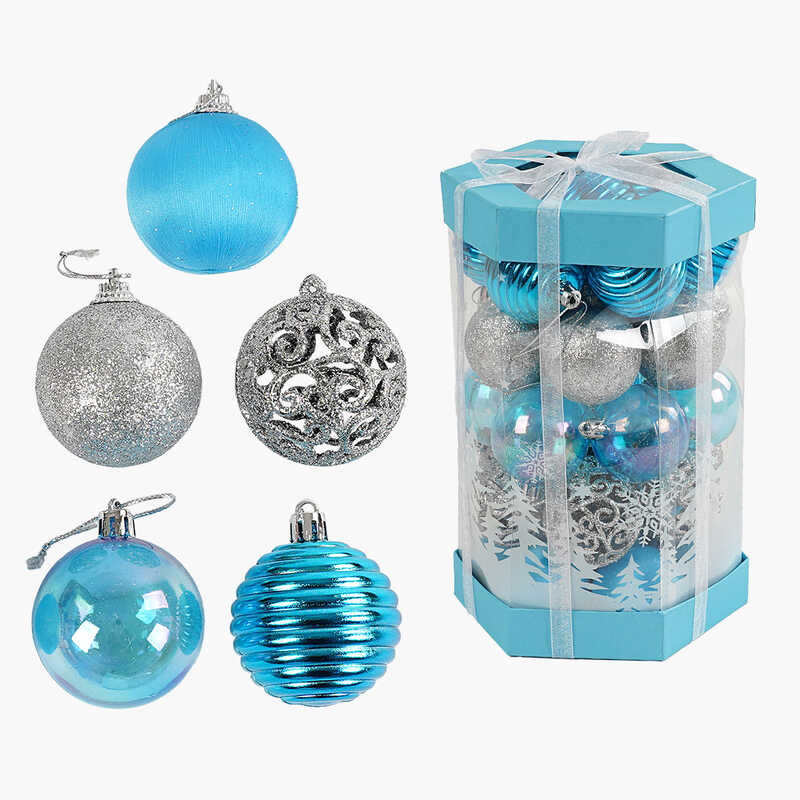 Новорічні прикраси C 67411 (48) 35 штук, кульки, D = 5 см, в слюді