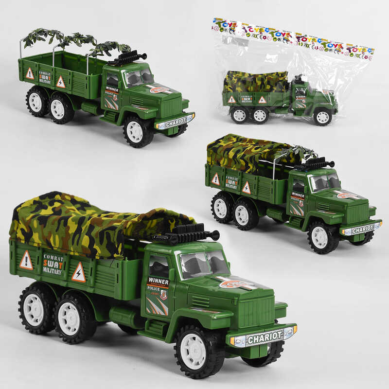 Машинка G 68/69/70 (120/2) "Військовий фургон", 3 види, інерція, знімні металеві та текстильні елементи, 1шт в пакеті