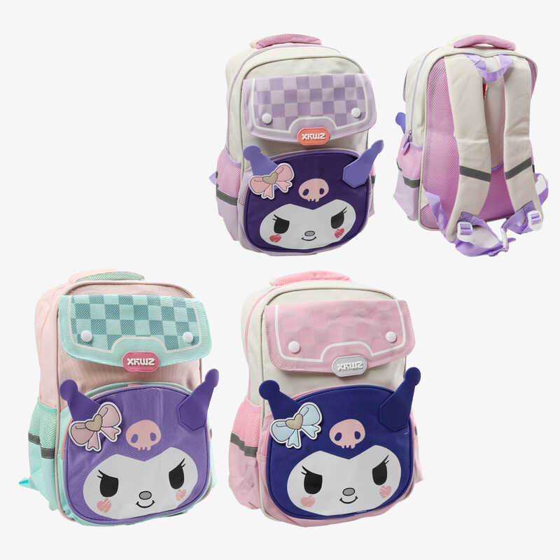 Рюкзак C 72910 (120) 3 види, розмір - 28х13х41 см, 2 відділення, розділювач, кишені, нагрудний ремінь, світловідбивні елементи, клапан, в пакеті, ВИДАЄТЬСЯ ТІЛЬКИ МІКС ВИДІВ