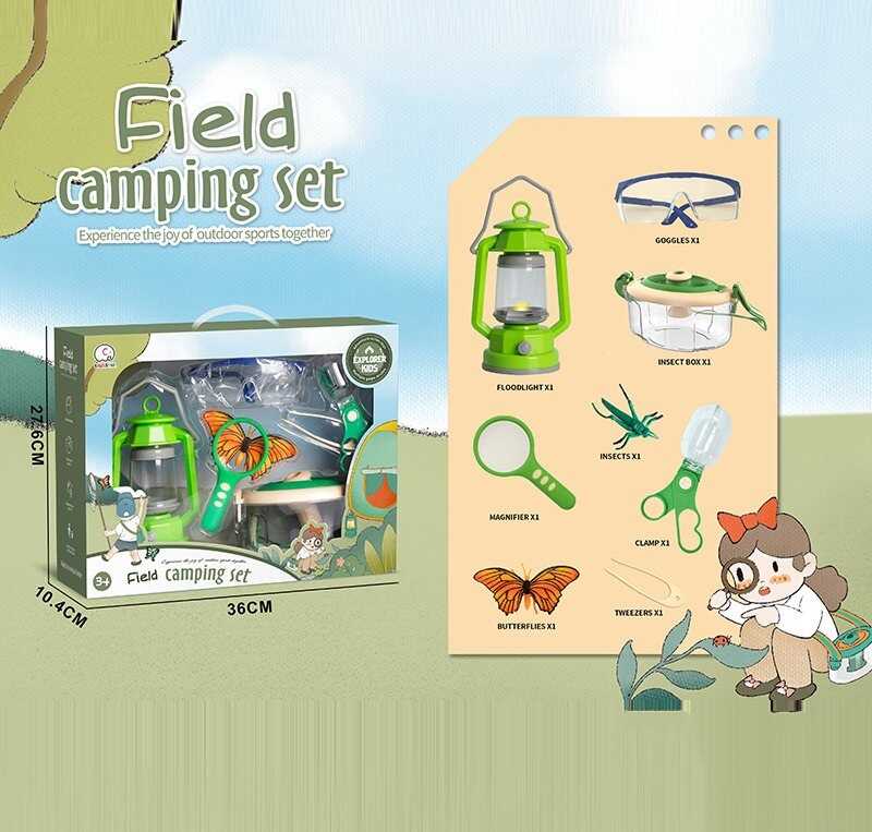 Набір дослідника JLX 6622-3 (24) метелик, комаха, окуляри, лупа, щипці, лампа, підсвічування, на батарейках, бокс з моноклем, ремінець, в коробці