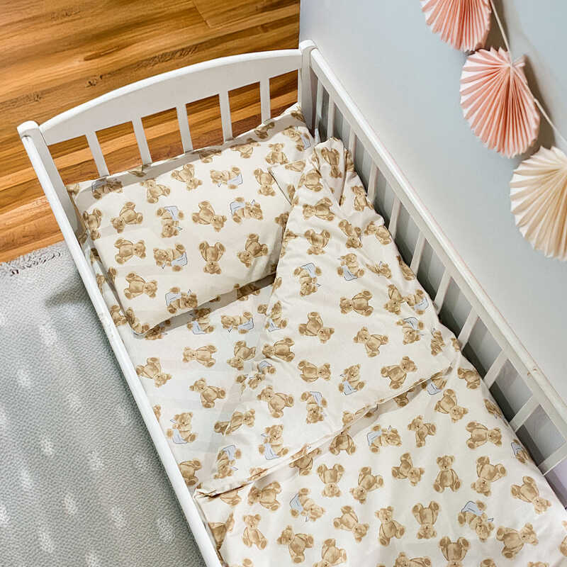 гр Постільний комплект "Ведмедик" 91374 (1) тканина РАНФОРС, розмір 110*90 см "Bimbo"