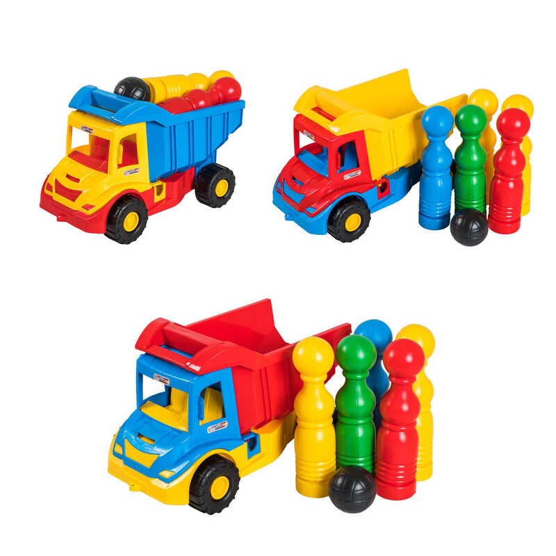 гр Вантажівка з кеглями "Multi truck" 39220 (4) 3 кольори, "Tigres"
