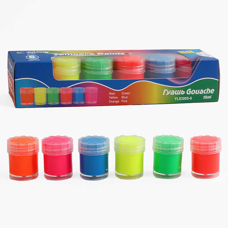 Гуаш C 72696 (96) 6 кольорів, неонові фарби, в коробці