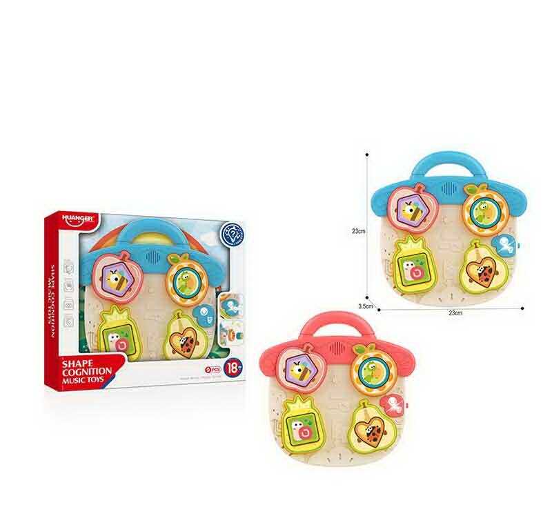 Бізіборд HE 8089 (24) 2 кольори, на батарейках, 2 режими гучності, мелодія, підсвітка, фігурки, в коробці