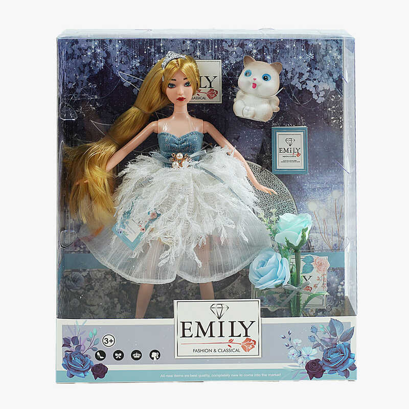 Лялька QJ 126 (48/2) висота 30 см, вихованець, квіти, в коробці