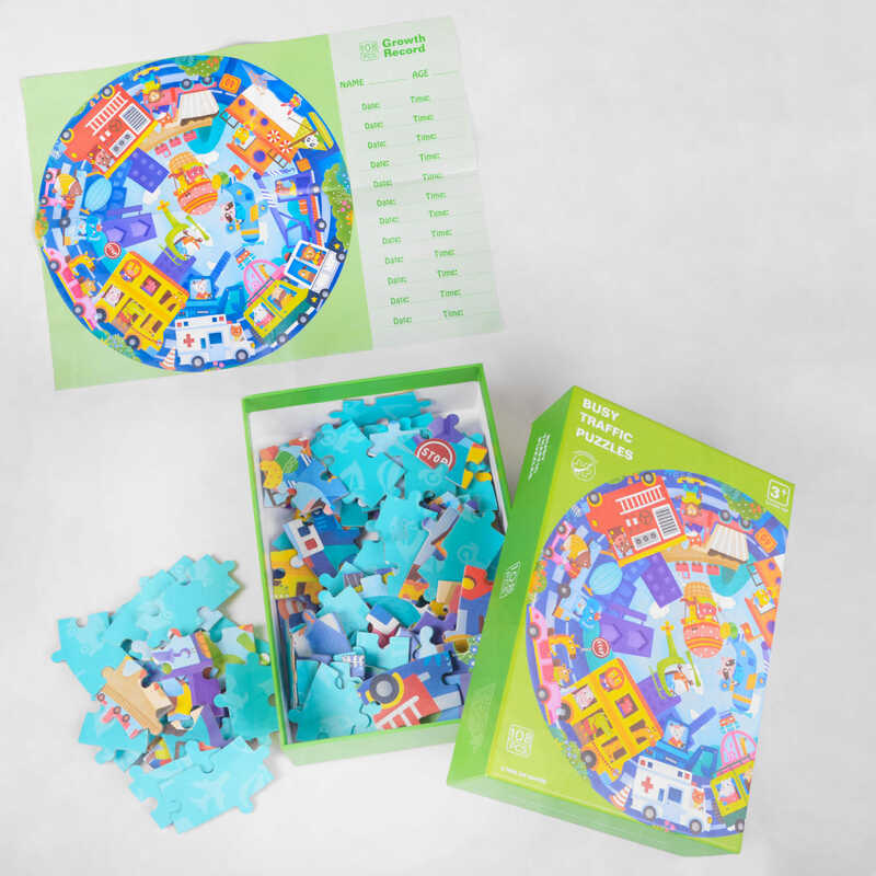 Пазли С 48158 (32) "Транспорт", 108 деталей, круглий, постер, в коробці