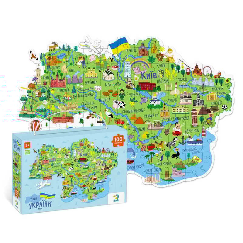 гр Пазл "Мапа України" 300267 (16) "DoDo" 100 елементів
