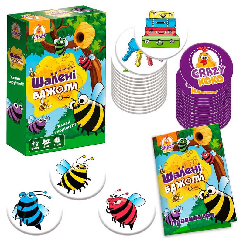 гр Гра настільна розважальна "Шалені бджоли" VT8077-06 (21) "Vladi Toys"