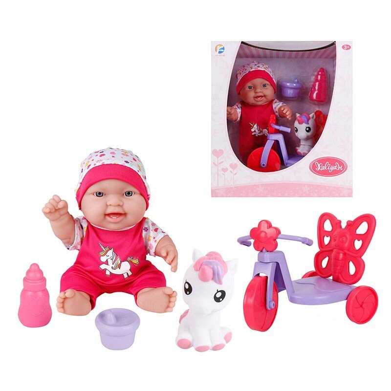 Пупс 716 A (18/2) велосипед, іграшка, аксесуари, висота 24 см, в коробці