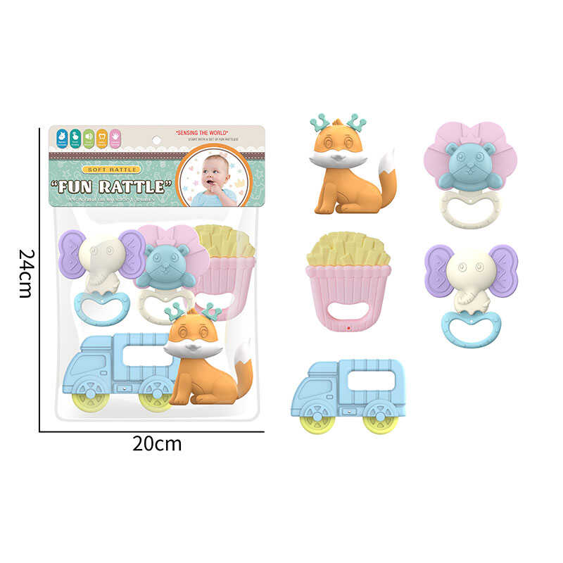 Набір брязкалець JHD 234 (144/2) 5 штук, прорізувач, в пакеті