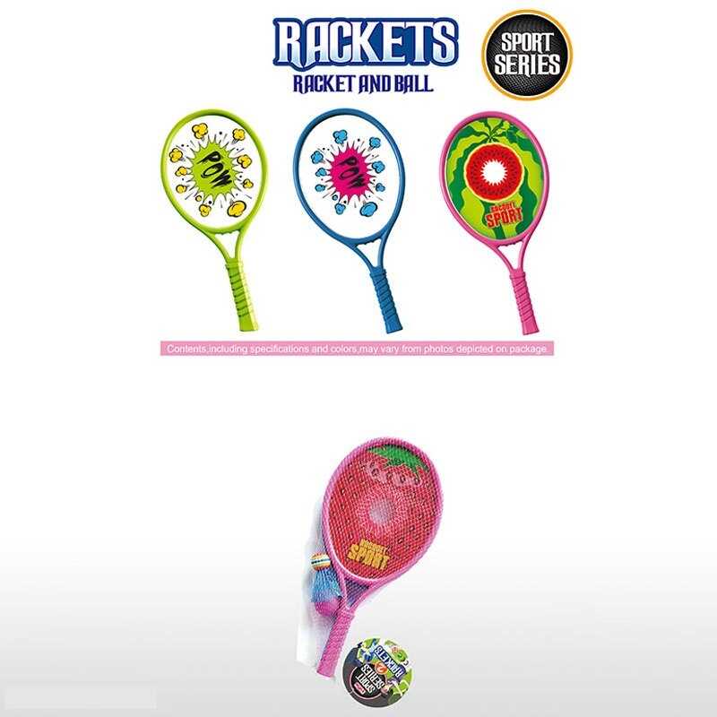 Набір ракеток 9906 A (60) 2 ракетки, пластиковий каркас, волан, м’яч, в сітці, ВИДАЄТЬСЯ МІКС ВИДІВ
