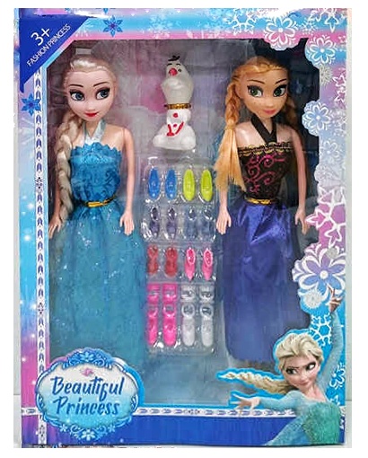 Лялька 881Y3 , герої «Frozen» , 2 ляльки, 27 см, знімний одяг, рухомі кінцівки, фігурка героя, аксесуари, в коробці