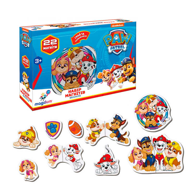 гр Набір магнітів ML 4034-02 "Щенячий патруль. Весела гра" (60) "Magdum"