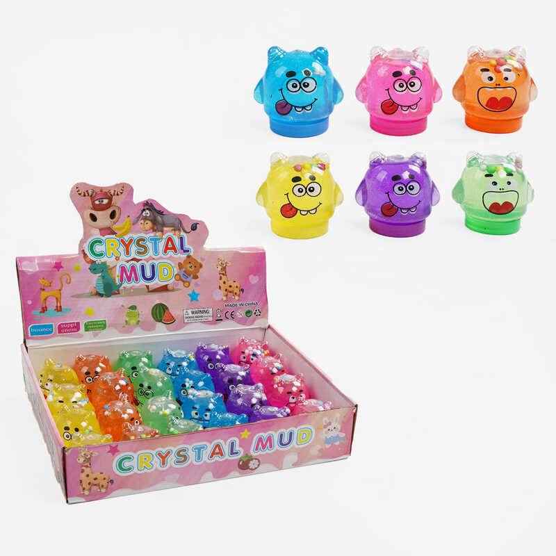 Лизун C 68859 (20) ЦІНА ЗА 24 ШТУКИ В БЛОЦІ, глітер, в коробці