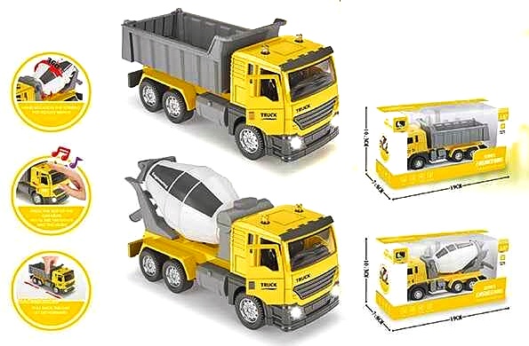 Машинка CLM - 21 K , спецтехніка , 2 види, металева, світло, звук, відч. двері , в коробці