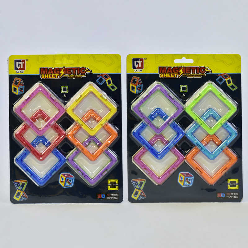 Магнітний конструктор LT 1006 (120/2) 6 деталей, 2 види, на листі