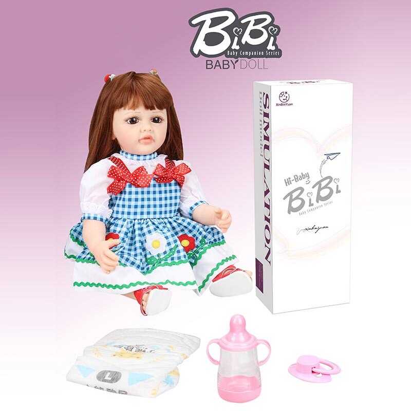 Лялька XBY 5521 (12)  висота 52 см, гумова, пляшечка, памперс, соска, в коробці