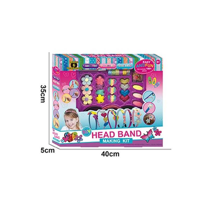 Створи прикрасу 7005 (36/2) обруч, прикраси, блискітки,  клей, скотч, в коробці